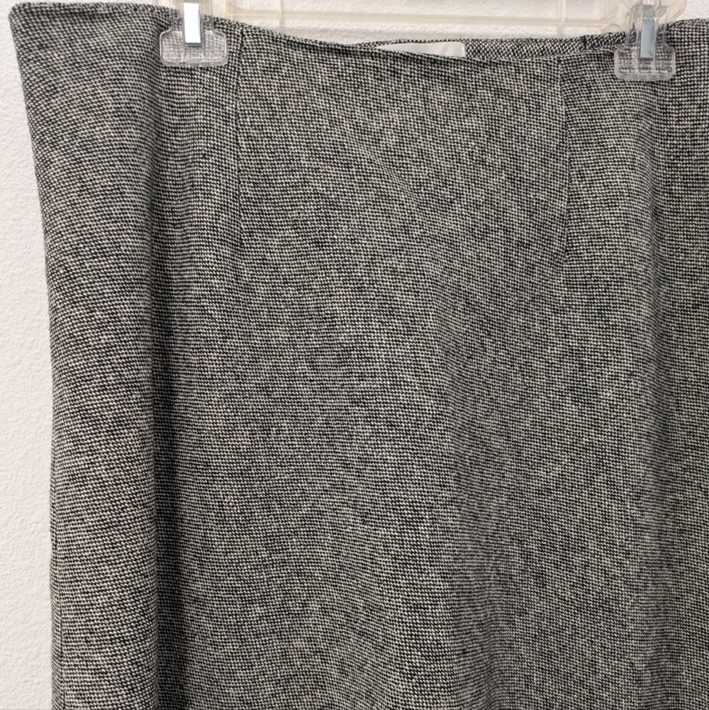 Vintage Chadwick's Black/White Wool Blend Midi Skirt sz 14W Teacher Officewear - Picture 2 of 7